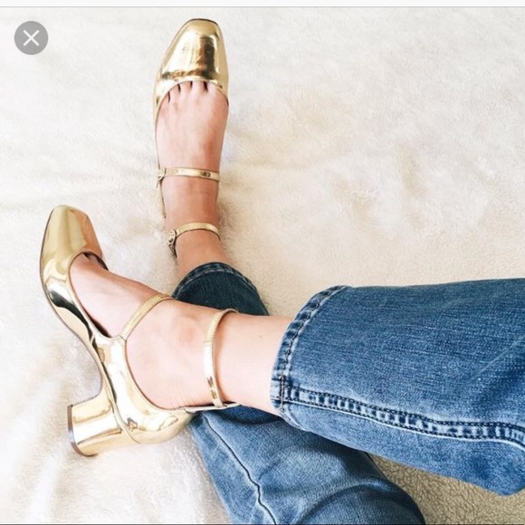 gold mary jane shoes womens